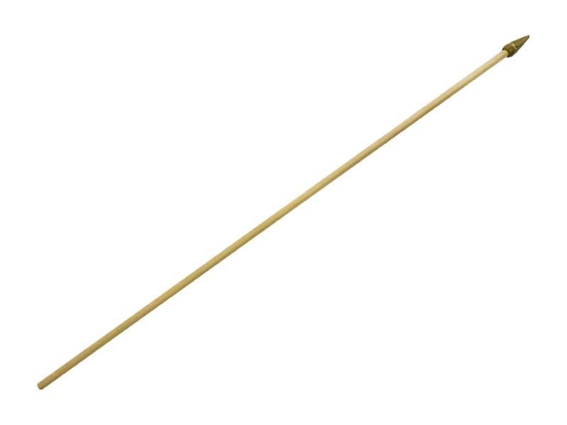 Baton / Hampe en bois de 60 cm avec pointe dorée